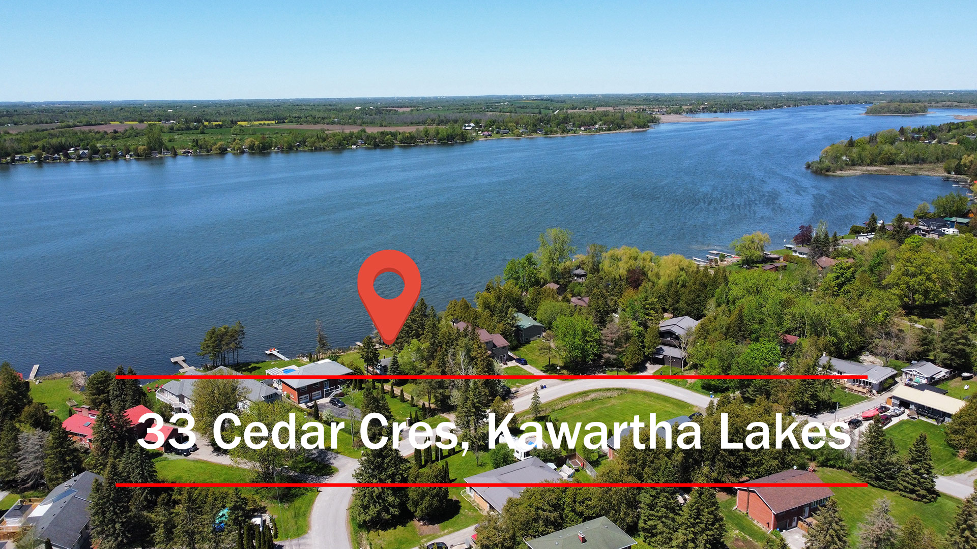 33 Cedar Cres, Kawartha Lakes: 湖滨稀缺度假屋｜Lake Scugog 0.51 acre 一线湖景房出售（距多伦多1小时）