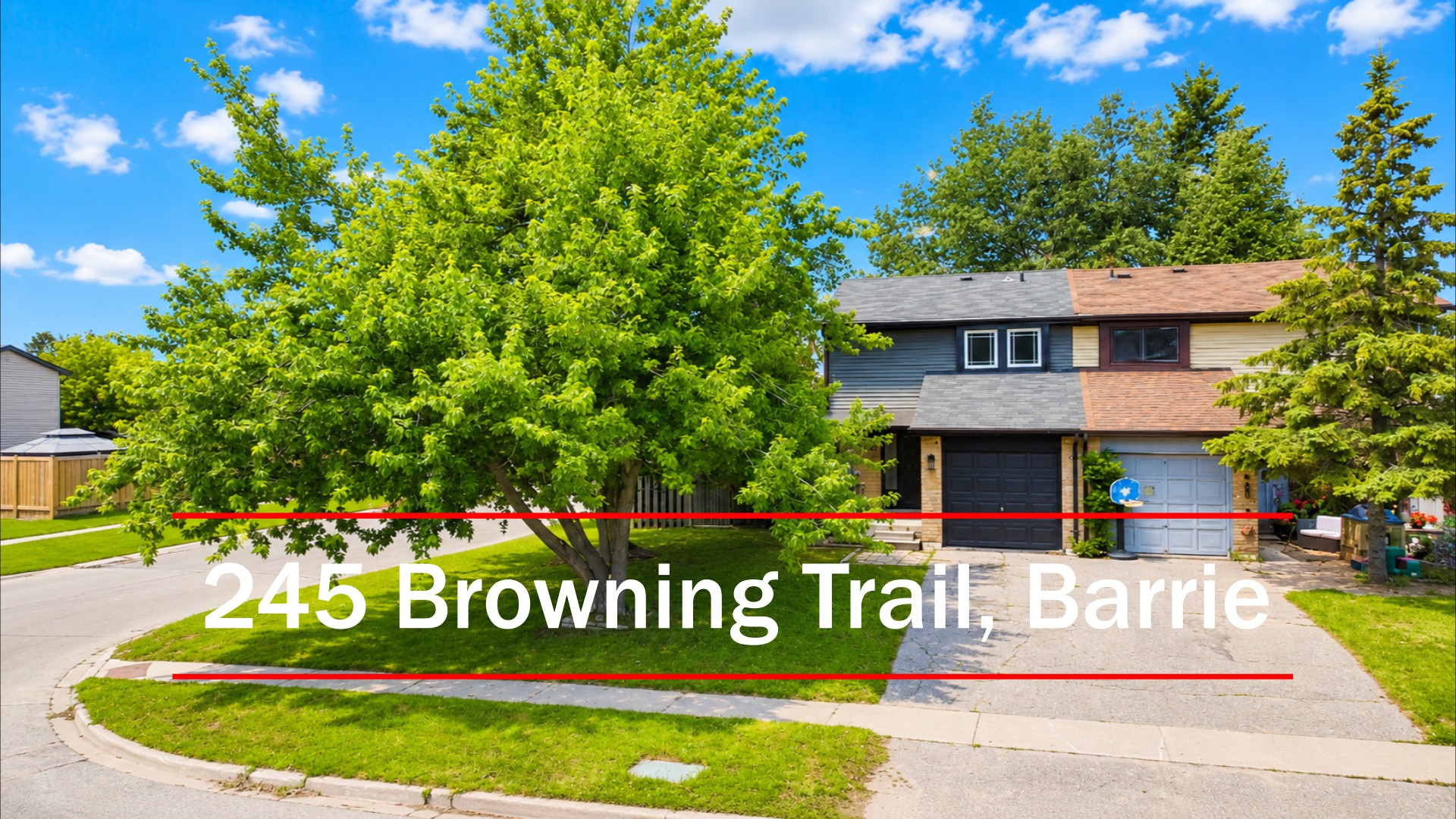 245 Browning Tr, Barrie: 全新翻新 Freehold 联排别墅出售｜双面宽拐角地｜Letitia Heights 优质社区｜首次置业与投资首选