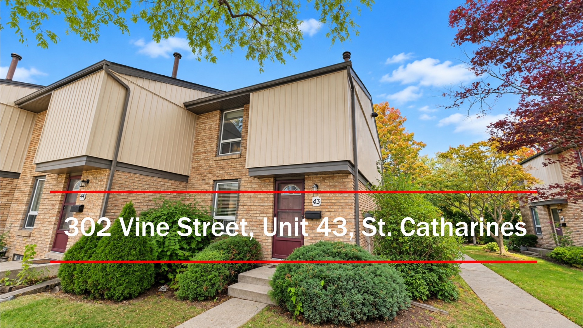 302 Vine St 43, St. Catharines: 【圣凯瑟琳斯房产推荐】高性价比端户联排别墅，3+1 卧室、围栏后院与实用地下室！